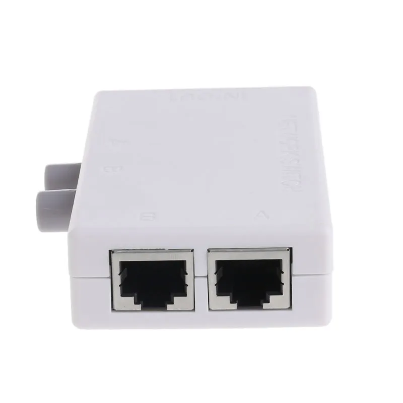 Mini Dual 2 Way 2 Порты RJ45 сети ручной AB обмена распределительной коробки Адаптер HUB