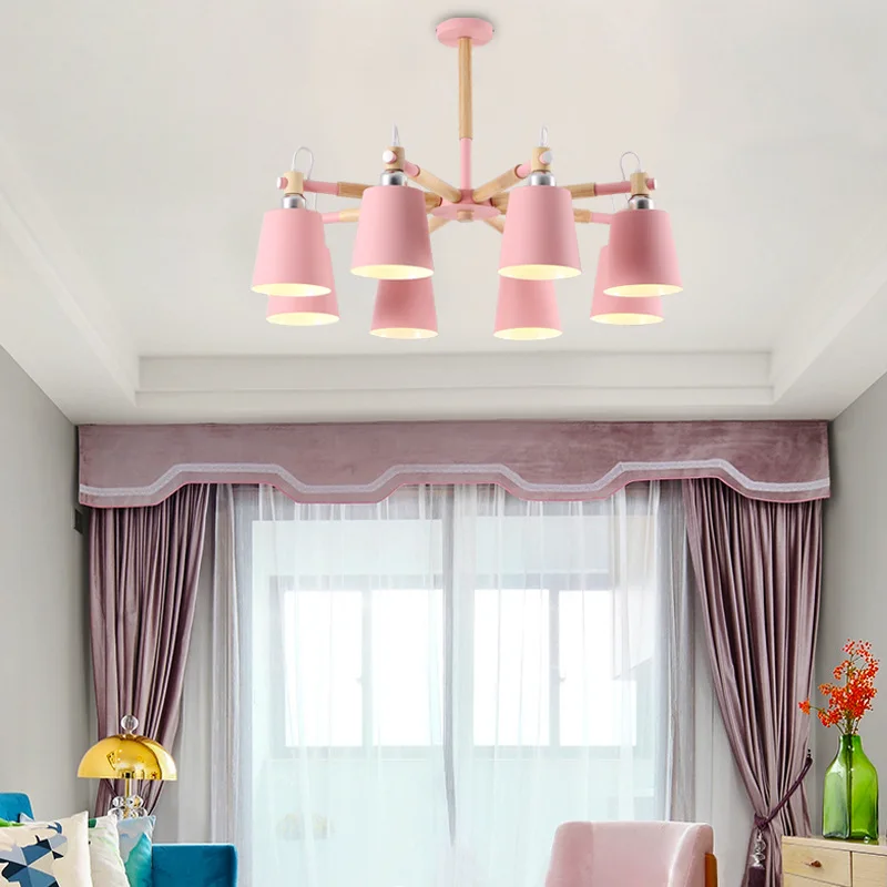 

Modern Iron pendant light hanging lamp living room bedroom pendant lamp hanging lights wood decor studyroom pendant lights