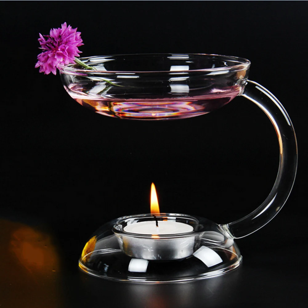 Стеклянная масляная ароматическая горелка, высококачественные свечи для ароматерапии, масляная лампа для гостиной, дома, офиса, украшения для комнаты