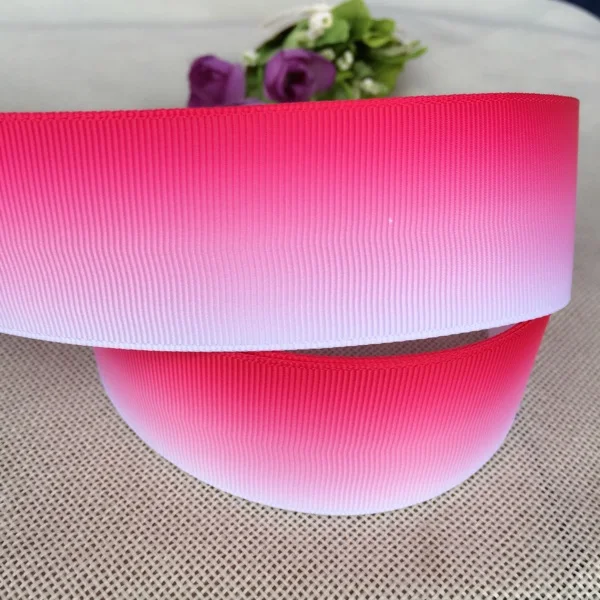 Buy 38MM Rose red, tapered rib, printed ribbon, rib