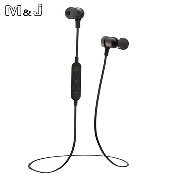 

HT9 Bluetooth Headphone Magnet Wireless In-Ear Noise Reduction Earphone With Microphone Sweatproof Stereo Headset For Phone