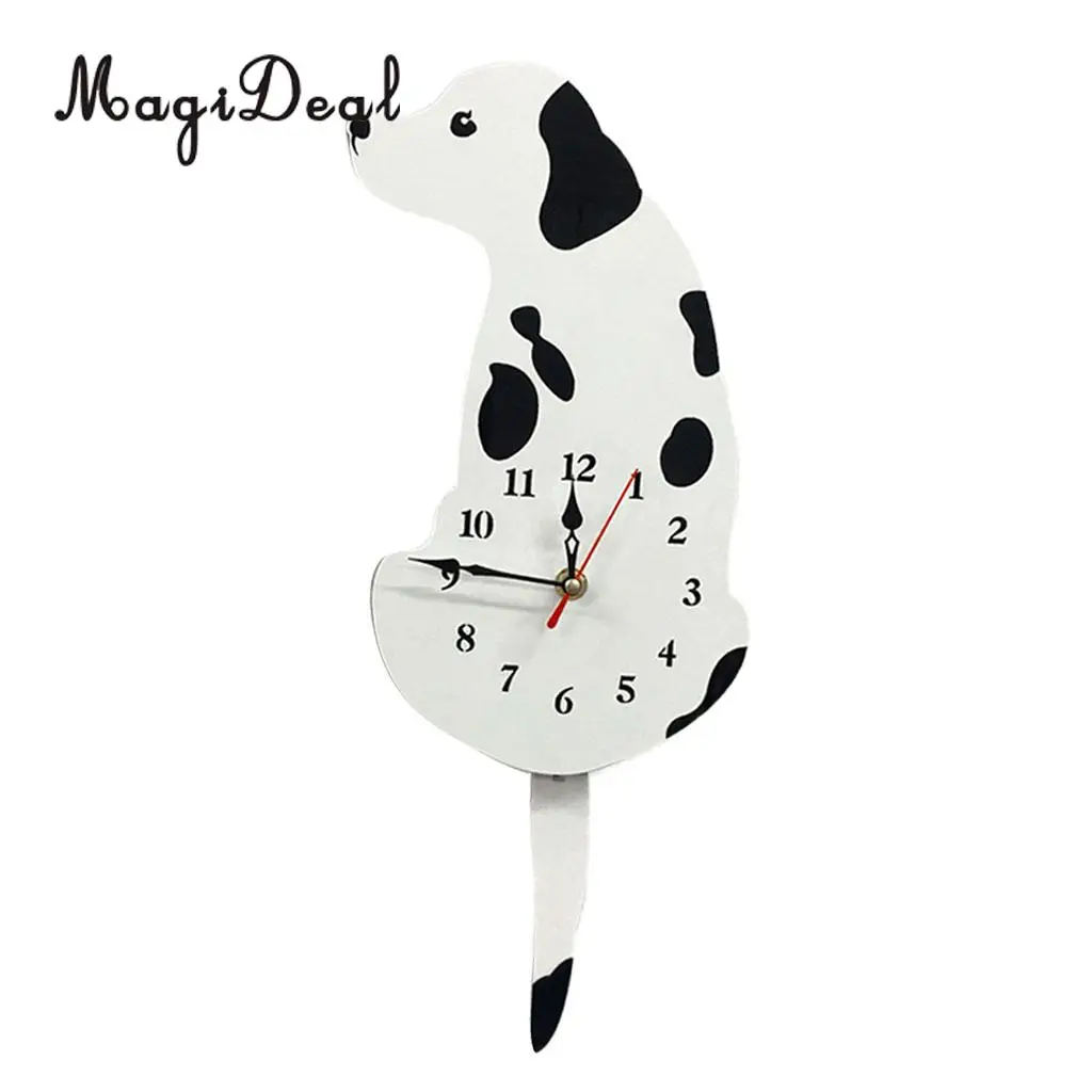 Cute Lovely Cartoon Tail Wagging Labrador Dog Silent Animal Decorative Time Watch Silently Home Decor Props