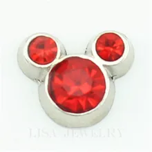 10PCS July birthstone mickey head floating charm military floating charms for glass floating locket