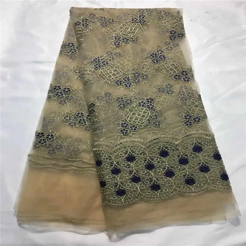 

YJ!High Quality Nigerian Lace Fabrics African French Net Lace Fabric Embroidered Tulle Mesh Lace Fabric ! P111632