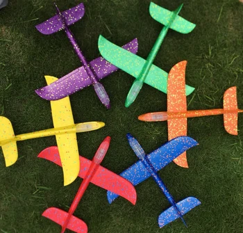 

Head LED Night Airplane Hand Launch Throwing Glider Aircraft Inertial Foam EVA Airplane Toy Plane Model Outdoor Educational Toys