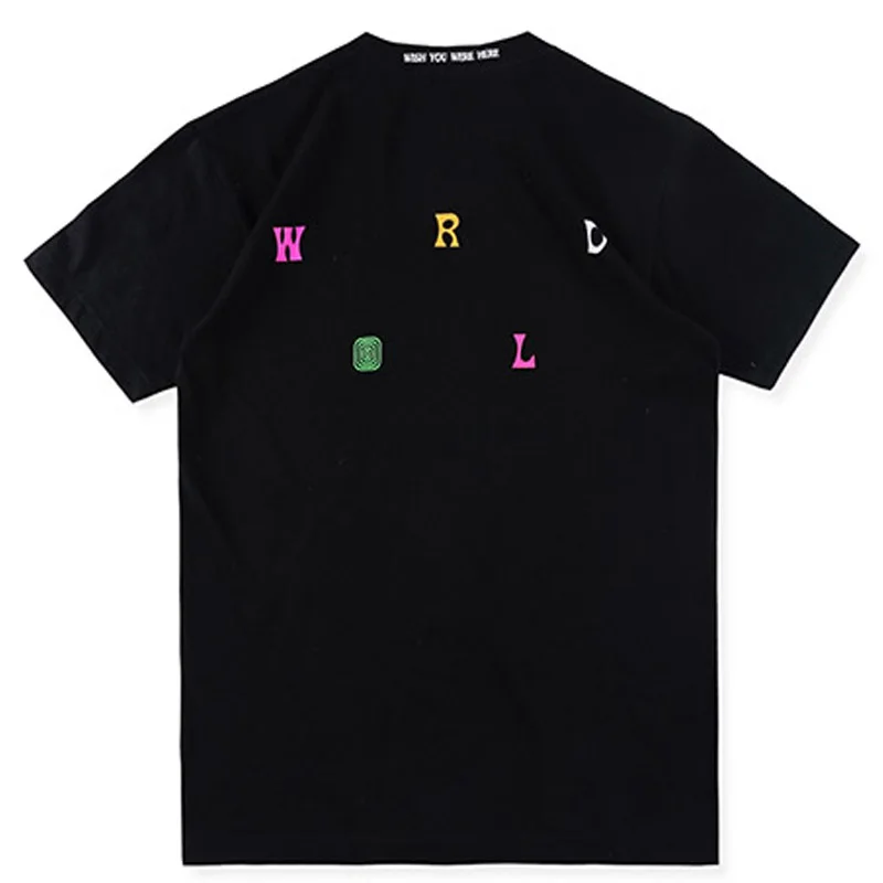 

ASTROWORLD TRAVIS SCOTT SCATTERED T-SHIRT Hip Hop Short-Sleeved T-shirt Men And Women Tide TRAVIS SCOTT Letter Black T-shirt