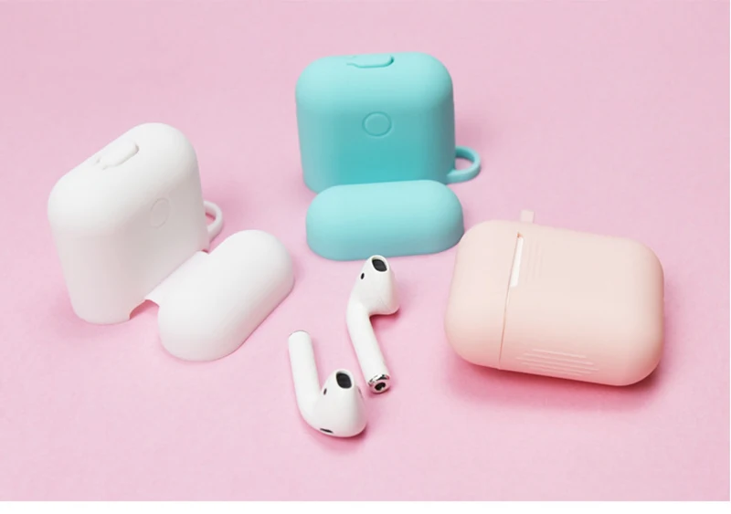 7 шт. в 1 наборы из силикона защитные аксессуары наборы для Airpods 1 2 Чехол крюк НАМОТКИ КОРОБКА крышка набор наушников держатель кольцо ремень