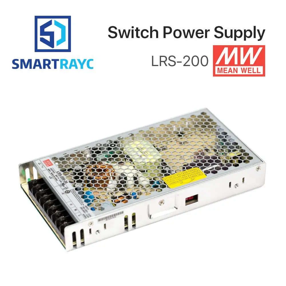 

Smartrayc Meanwell LRS-200 Switching Power Supply 12V 24V 36V 48V 200W Original MW Taiwan Brand LRS-200-24