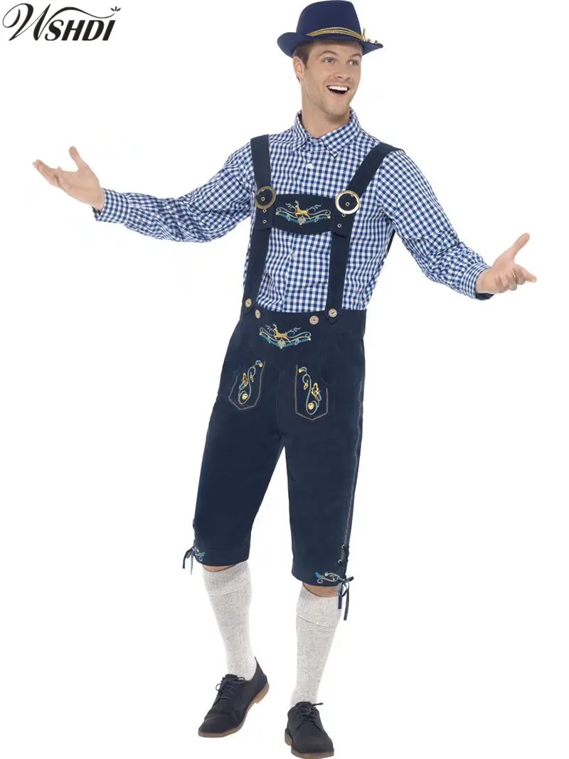Лидер продаж Костюм Октоберфест из 3 предметов Lederhosen Bavarian Octoberfest пивной фестиваль