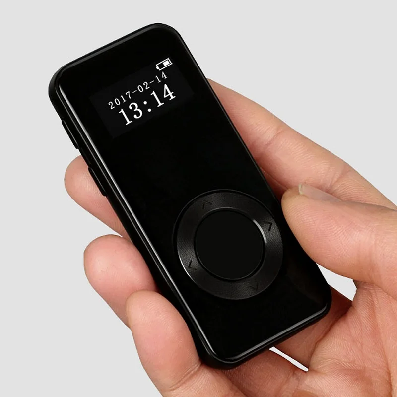 BENJIE MP3-плеер 7,1 мм тонкий музыкальный плеер мини стерео 3D звук FM Запись электронная книга полностью Металлическая 8 ГБ Спорт MP3 с наушниками