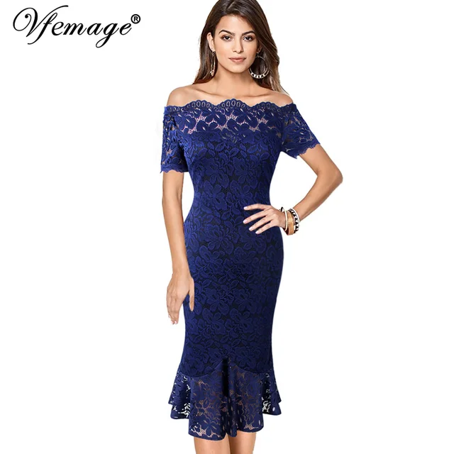 Wedding Off Shoulder Pencil Dress