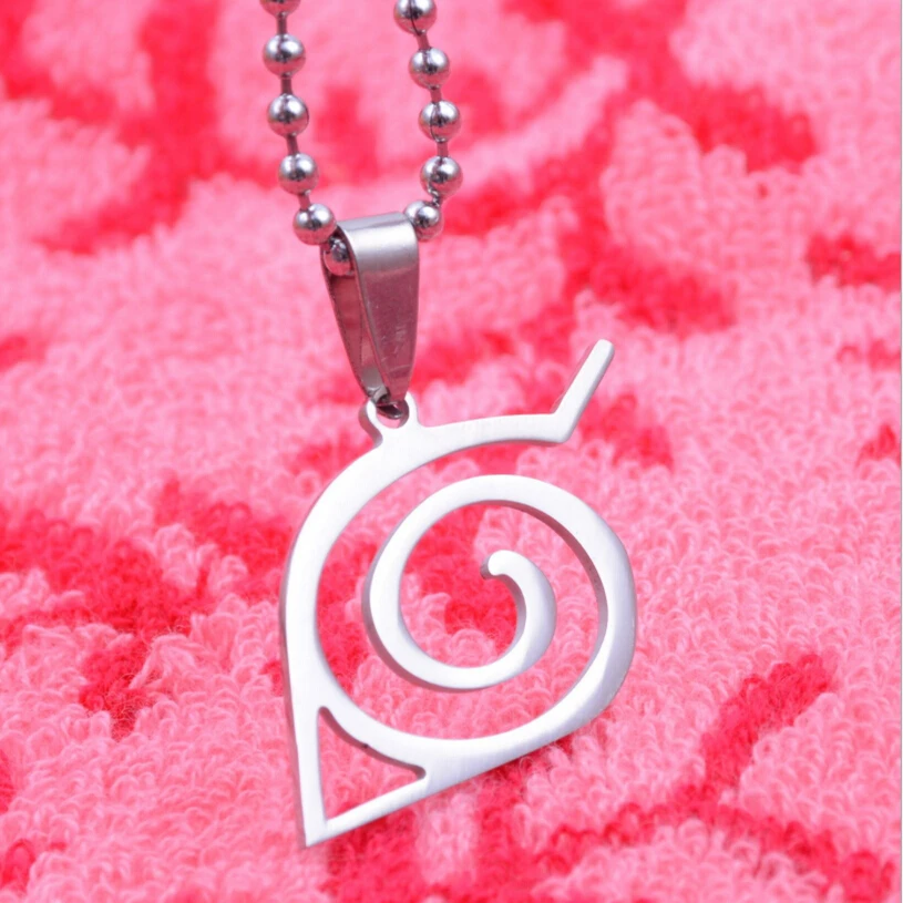 

BERTHATINA Japan Hot Anime Naruto: Leaf Symbol Necklace Naruto Cosplay Statement high quality pendant necklace