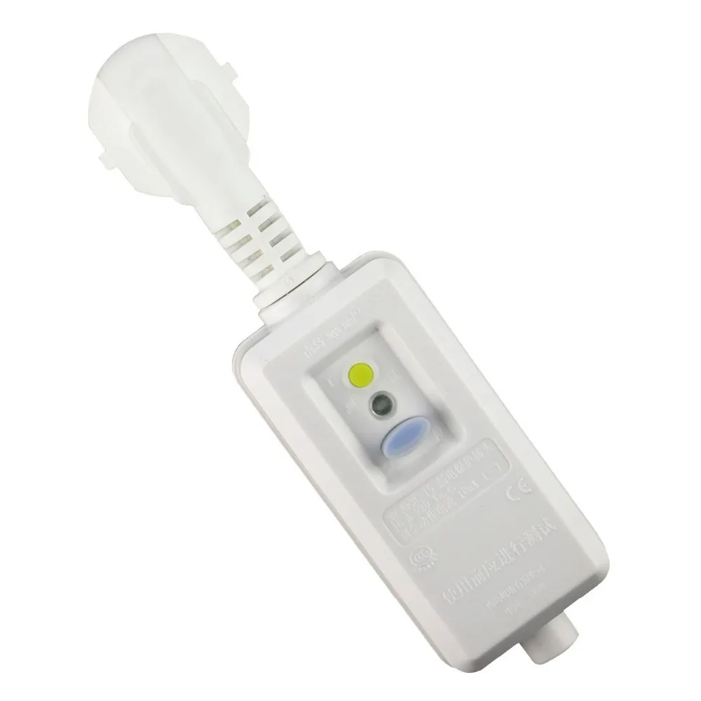 

GFCI Leakage Protection Safety RCD Socket Adaptor Home Circuit Breaker Cutout Power Trip Switch 16A 220V 240V EU Plug