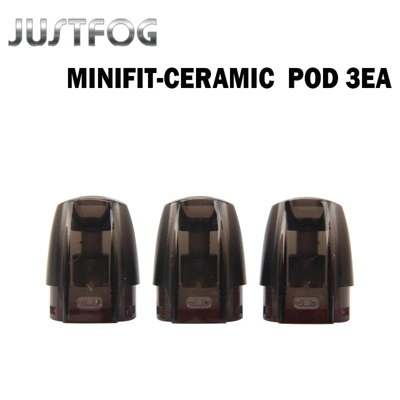 

Justfog Minifit Ceramic Wick Pod 3EA Cartridge 1.5ml With 1.6ohm Coil For JUSTFOG Minifit Pod Vape Kit refillable cartridge