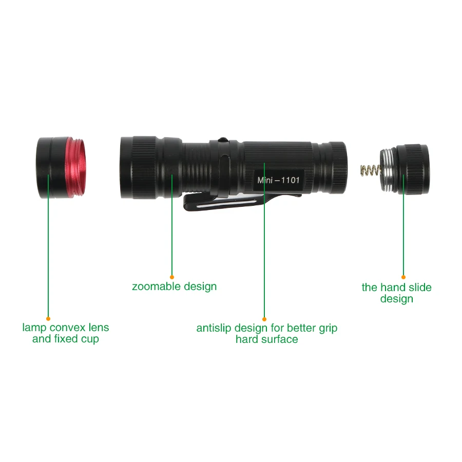 5 шт. Водонепроницаемый мощный светодиодный фонарик CREE Q5 Мини Flash Light для