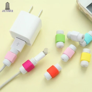

500pcs/lot USB Cable Protector Saver Cord Protection Wire Cover 8Pin Data Charger line Protective Sleeve For iphone wholesale