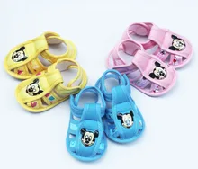 summer infant cartoon rabbit & mickey Baby Shoes Antiskid Toddlers Shoes Good quality Baby First Walkers 0-14M Prewalker