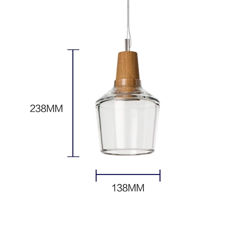  Modern Glass Kitchen Island Pendant Light LED lamp Bedside Hanging Lamp Ceiling Lamps Lighting Fixt - 32902090947