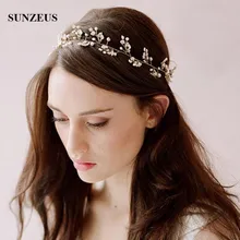 Bijoux Cheveux золотая цепочка для ношения на голове с жемчугом свадебные аксессуары для волос свадебный пояс для волос для вечеринки joyas del pelo SQ134