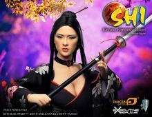 1/6th Super flexible figure 12″ action figure doll Model sexy female U.S. Ninja SHI 2 heads seamless body with metal skeleton