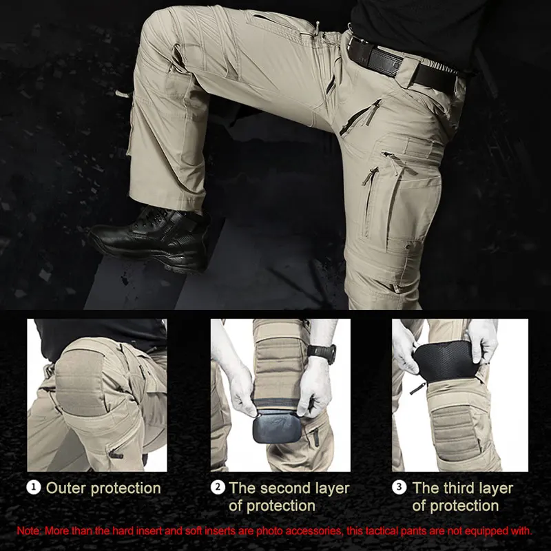 CQB al aire libre acampar senderismo pantalones hombres Tactical Multi bolsillo repelente al agua resistente al desgaste escalada Trekking Pantalones