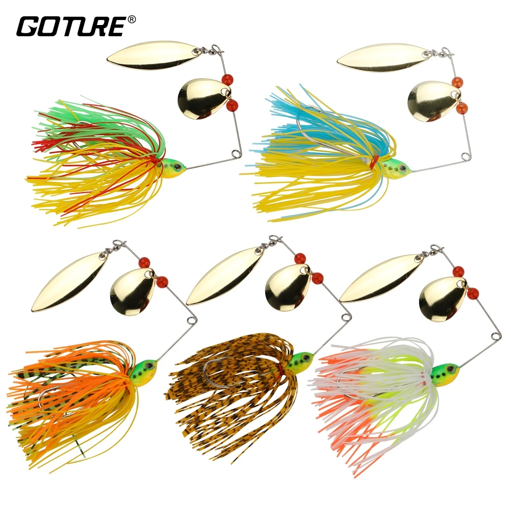 Goture 5 Stks/set Spinner Aas Metalen Mal 17.5G Vissen Lokken Spinner Bladen Pike Bass Karper
