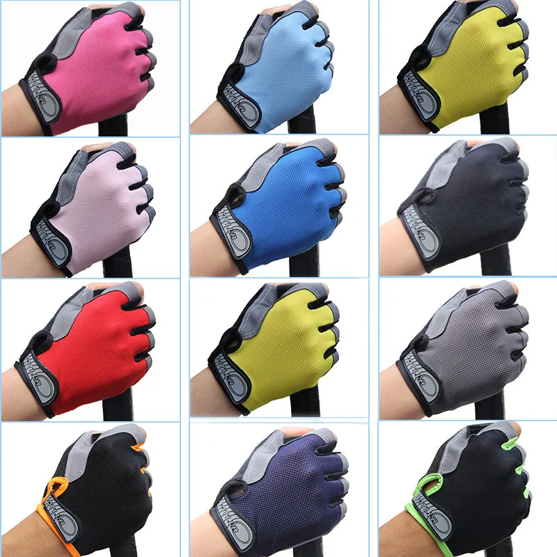 Image Unisex Men Women Weight Lifting Gloves Sports Gym Body Building Training Fitness Exercise Workout Wrist Wrap Half Finger Mittens