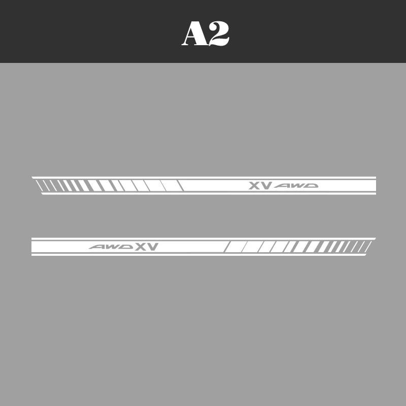 2 стороны XV Автомобильная Графика виниловые боковые полосы Авто наклейки для автомобиля Стайлинг для Subaru XV - Название цвета: White