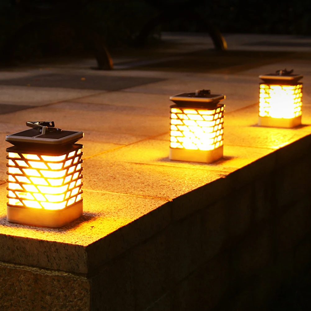 Outdoor Waterproof Solar LED Flickering Flame Torch Light Garden Yard Lawn Lamp
