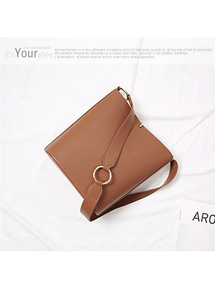 FLAME HORSE Newest Bucket Bag Women Leather Shoulder Bag Lady PU Leather Cross Bag