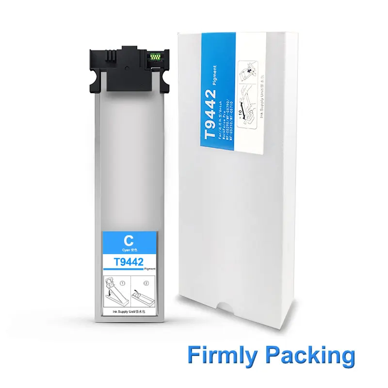 Bolsa de Tinta com Chip de Pigmento para Impressora Área da Europa Epson Workforce Pro Wf-c5290 Wf-c5790 Wf-c5210 Wf-c5710 T9441 xl T9441-t9444 - Imagem 3