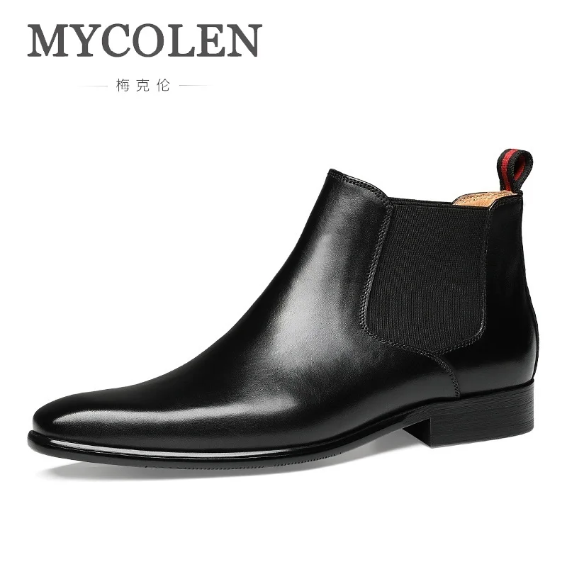 

MYCOLEN 2019 Men Autumn Winter Brand boots Cowhide Luxury Product Man Snow Boots Popular Male Boots bota masculina couro