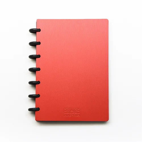 B6 гриб отверстие блокнот 80 листов Свободные страницы внутри блокнота бусина для счет блокнота PP поверхностный дневник - Цвет: red