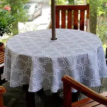 Круглый открытый зонтик скатерть на молнии геометрический цветочный стол покрытие современный простой отель сад водонепроницаемый Скатерть