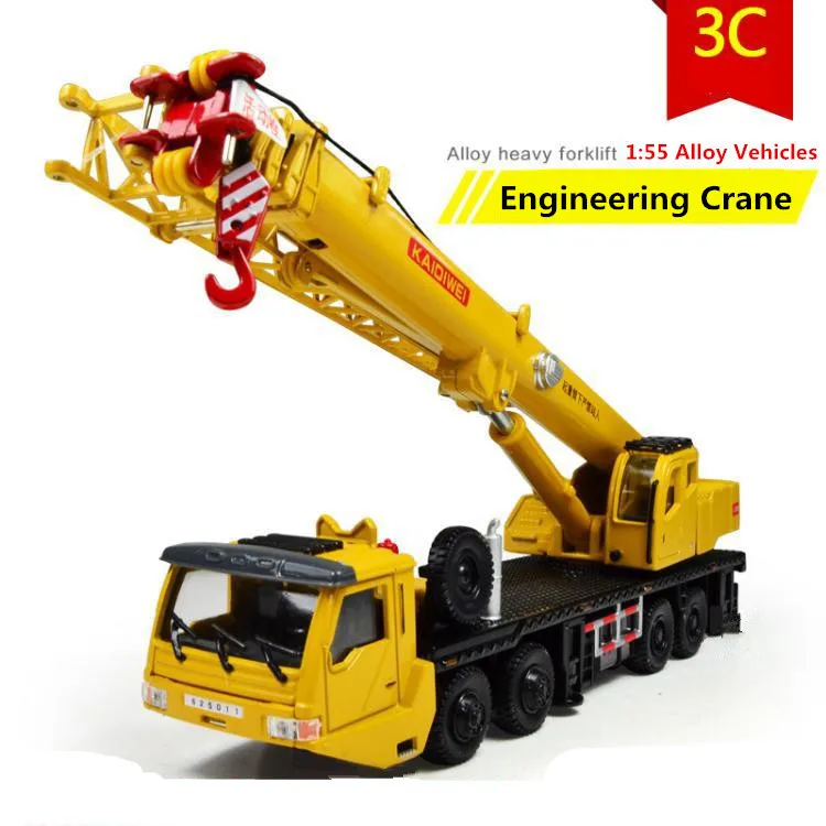 Vente en solde 2014! Modèle de grue de construction coulissante en alliage 1: 55, jouets éducatifs pour enfants, livraison gratuite