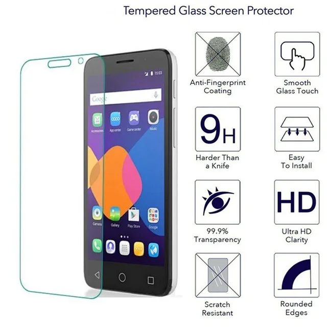 

Alcatel One Touch POP C7 Tempered Glass Screen Protector 2.5 9h safety Protective Film on onetouch 7040D 7041X 7041D 7040A