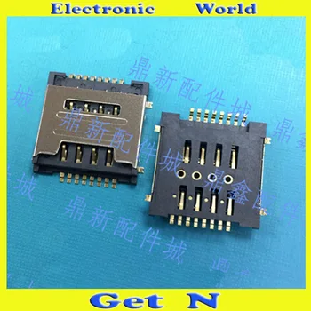 

30pcs 16-Pin Gilt High Quality 2-SIM Low Profile SIM Card Holder Slot Tray Made in Taiwan 2 in 1