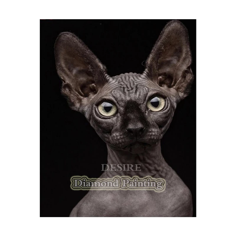 

Desire Animal Sphynx Cat 5D DIY Diamond Painting Cross Stitch Diamond Embroidery Needlework Full Square Drill Home Decor PT3694