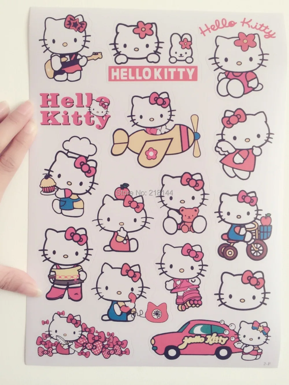 Hello Kitty WaterProof Car styling sticker doodle personalized