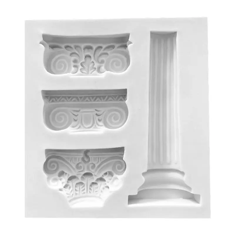 

European Retro-Roman Column Patterns Silica gel Sugar molds DIY Chocolate Cake Decorative Baking Tool