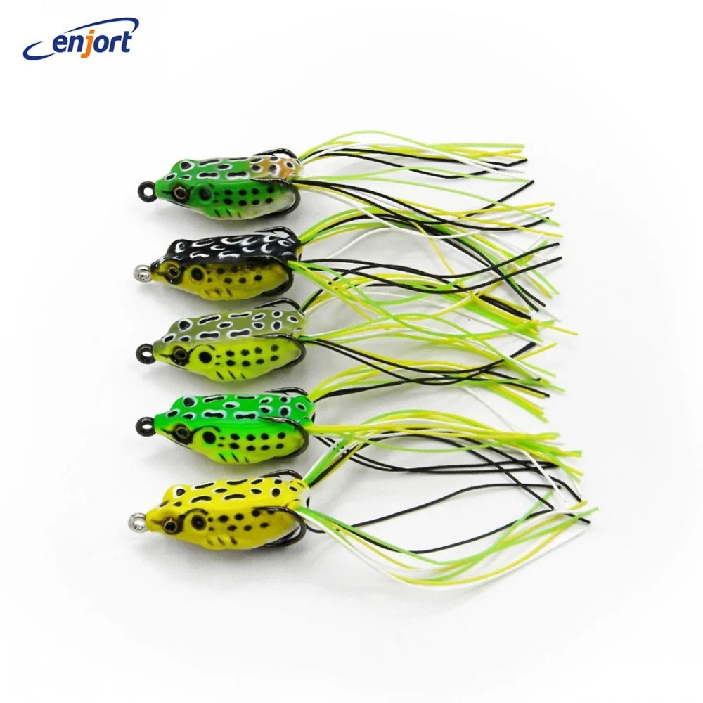 With Retail packaging box Frog Fishing lure 5 Colors 4CM 5.5G soft bait