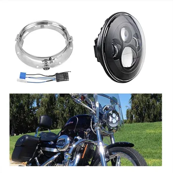 

7 inch 40W LED Headlight for Harley Motorcycle Projector led light Bulb with Mounting Bracket and Wire Harness Adapter