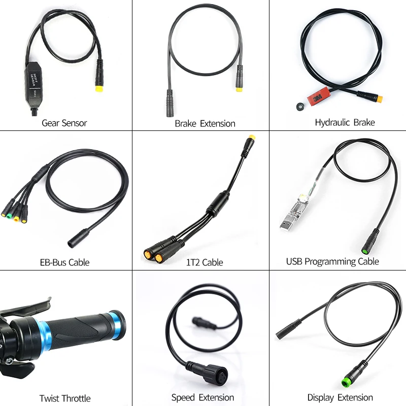 

BAFANG Motor Parts Hydraulic Brake Gear Shift Sensor Display Brake Speed Extension Cable USB Programming EB-BUS 1T4 1T2 Cable