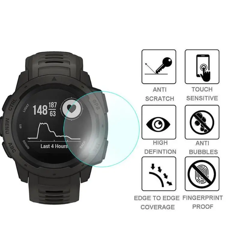 Ультра тонкий протектор экрана из закаленного стекла для Garmin Instinct Smart Watch