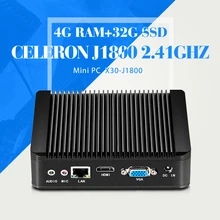 Мини-Компьютер, Celeron J1800, ОПЕРАТИВНАЯ ПАМЯТЬ 4 Г 32 Г SSD, С WI-FI, Тонкий Клиент, Настольный Случай компьютера, Может OEM/ODM, 1080 P HD Видео