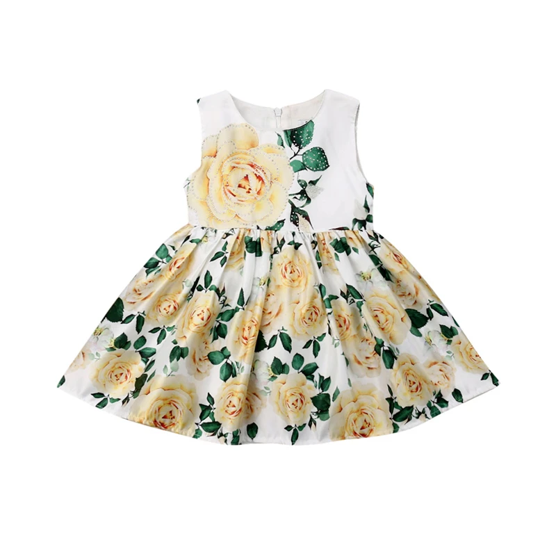 Sweet toddler baby girls tutu dress kids party princess summer sundress outfit