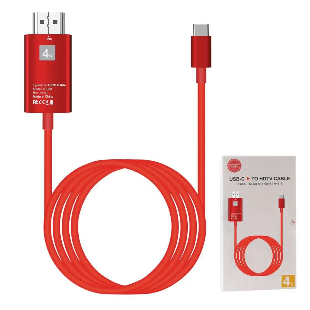 EastVita USB 3.1 Typc C to HDTV HDMI 4K 2m Cable Adapter for MacBook/Chromebook Pixel/Yoga 910