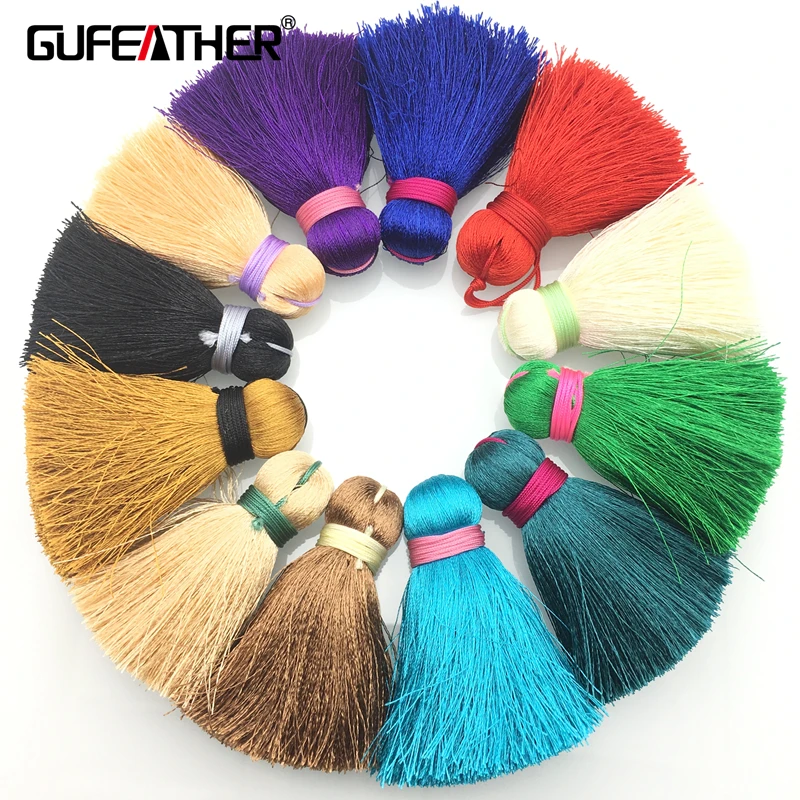 GUFEATHER L02/6CM/Large silk tassels/tassel/jewelry accessories/jewelry