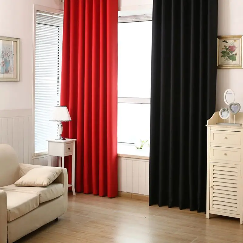 Новое поступление 100X200 см окна Шторы сплошной Полиэстер Шторы s Home Decor слепой Мода Стиль плотные Шторы s для спальня LM56