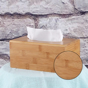 

Bamboo Handkerchiefs Box Natural Wood Tissue Case for Home Office Desktop Bathroom Car Room Baby Wipes Napkin Holder
